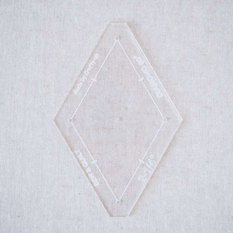 Acrylic Cutting Template 2-1/4" 6-Point Diamond