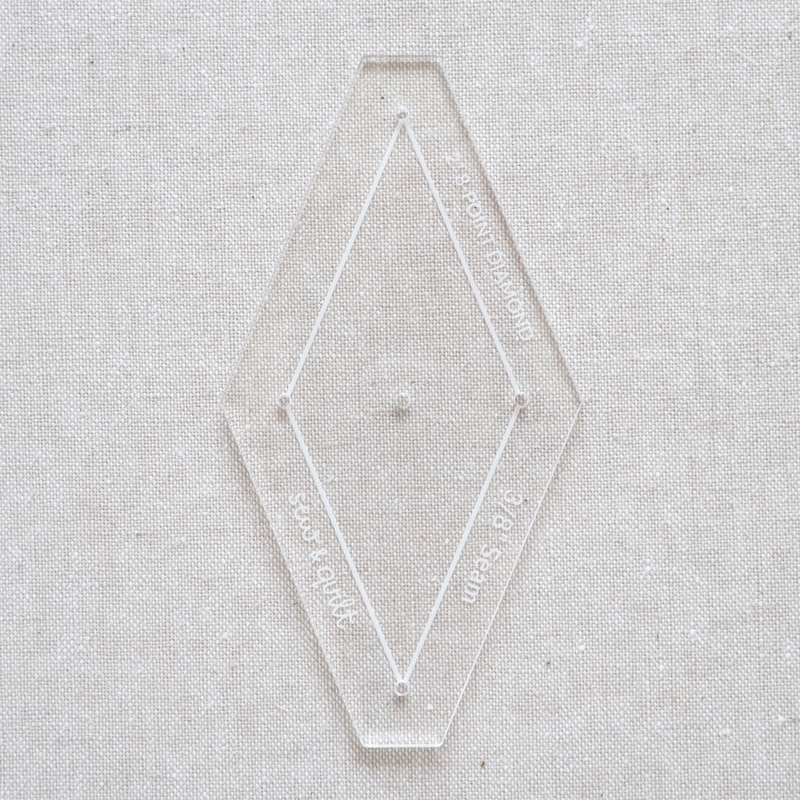 Acrylic Cutting Template 2" 8-Point Diamond (45 Degree)