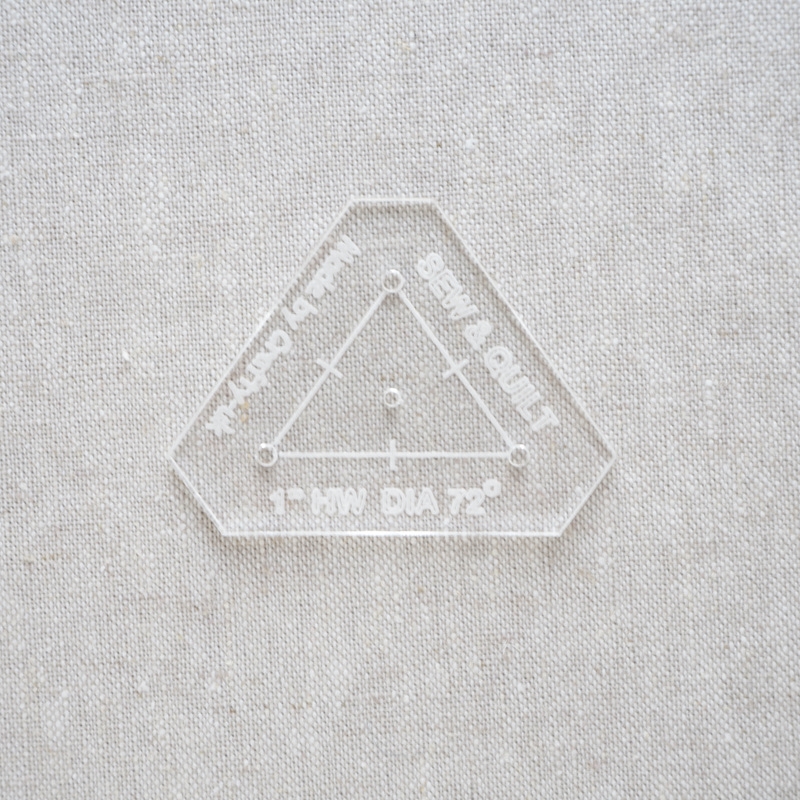 Acrylic Cutting Template 1" HW 5-Point Diamond