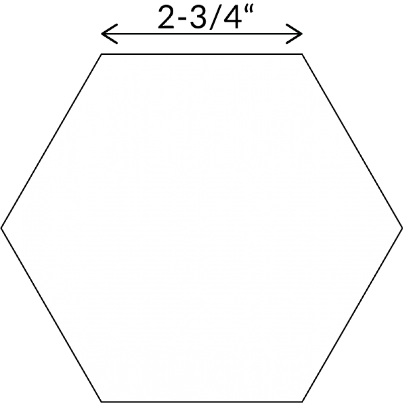 2-3/4" Hexagon paper pieces