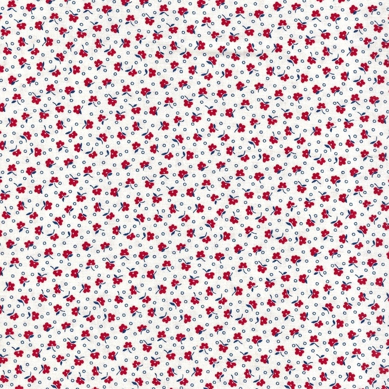 Aunt Grace Sew Charming Red Wind Blown cotton quilt fabric