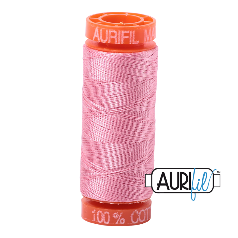 Aurifil 50wt Cotton Thead, Bright Pink #2425 (200m)