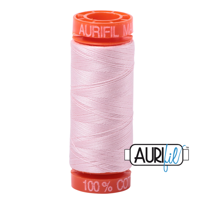 Aurifil 50wt Cotton Thead, Pale Pink #2410 (200m)