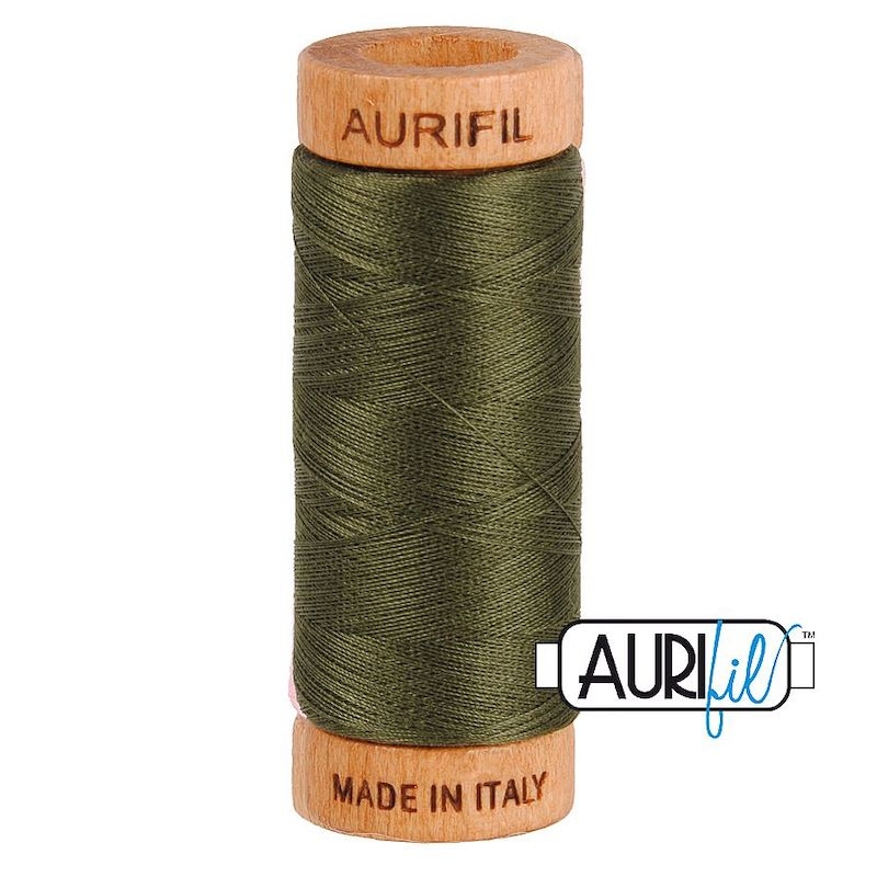 Aurifil 80wt Dark Green #5012 - 100% Cotton Thread