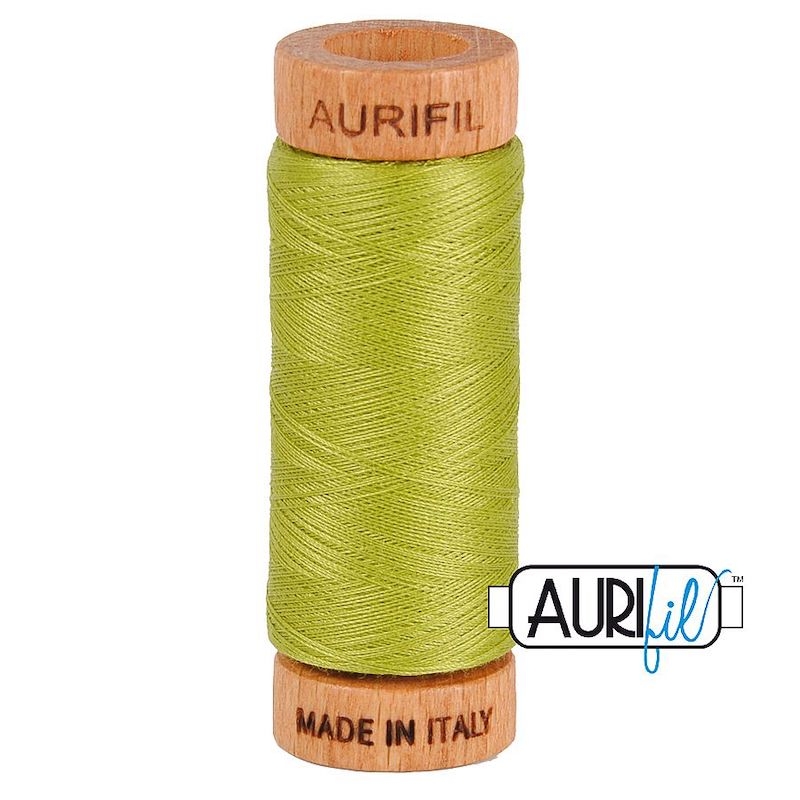 Aurifil 80wt Light Leaf Green #1147 - 100% Cotton Thread