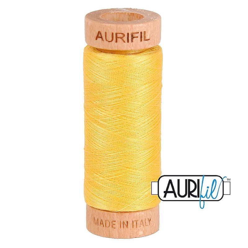 Aurifil 80wt Pale Yellow #1135 - 100% Cotton Thread