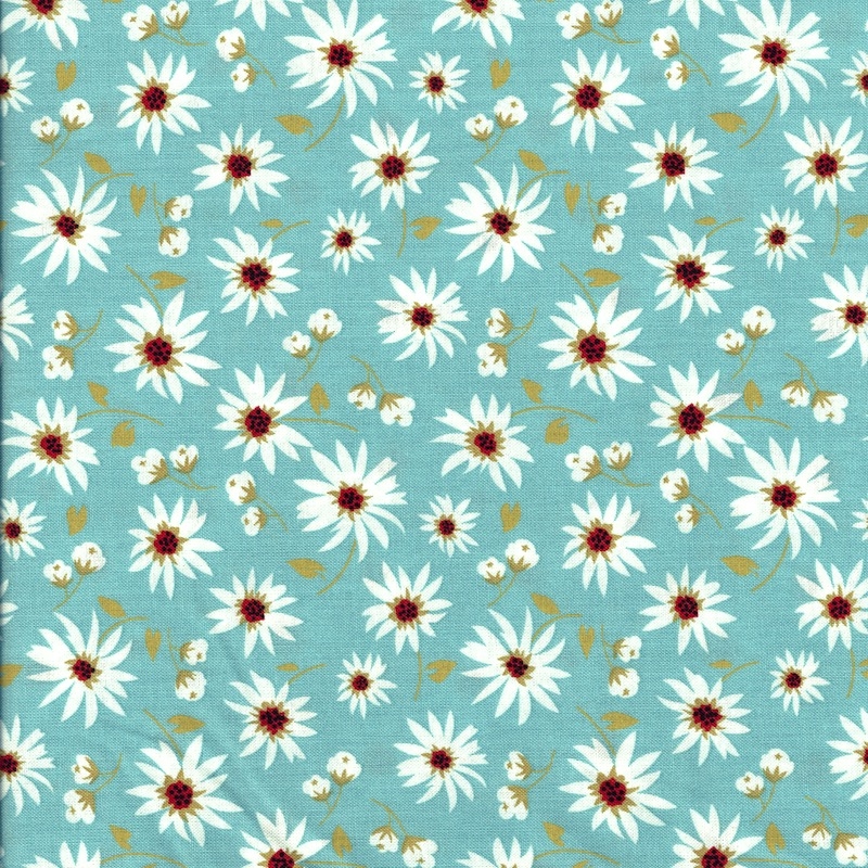 Farm Girls Unite Blue City Bound cotton fabric | FG20712