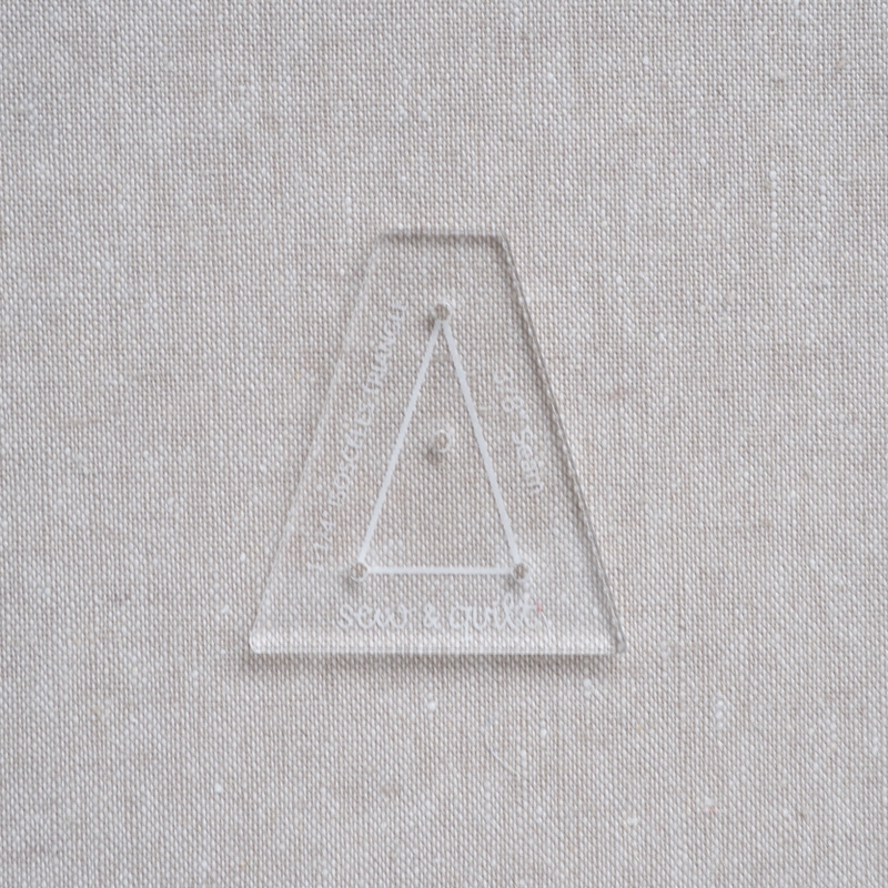 Acrylic Cutting Template 1-1/4" Isosceles Triangle