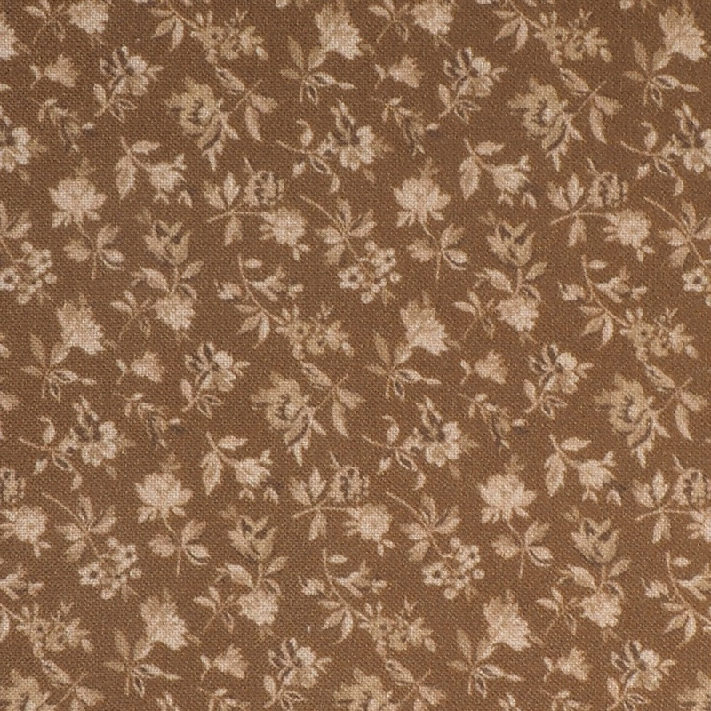 Kathleens Story Brown Tossed Flowers | R161756D-BROWN