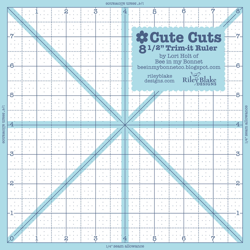 Lori Holt Cute Cuts 8-1/2" Square Trim-It Ruler