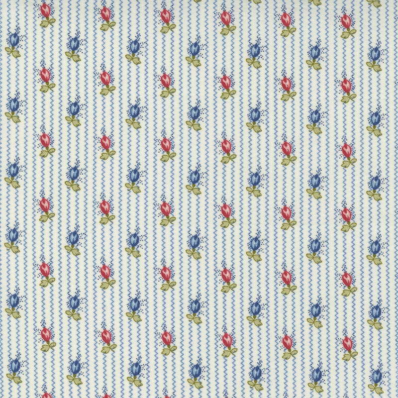 Newport Rosebud Stripe Small Floral Zigzag 14931 11