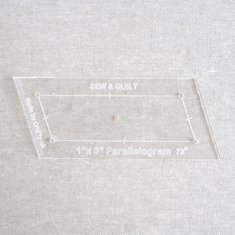 Acrylic Cutting Template 1" x 3" Parallelogram JA