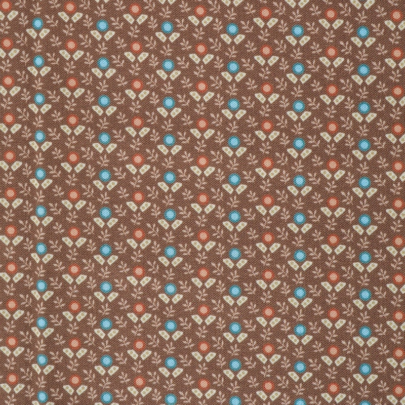 Patchwork Potpourri Brown Dot Floret | R311552D-BROWN
