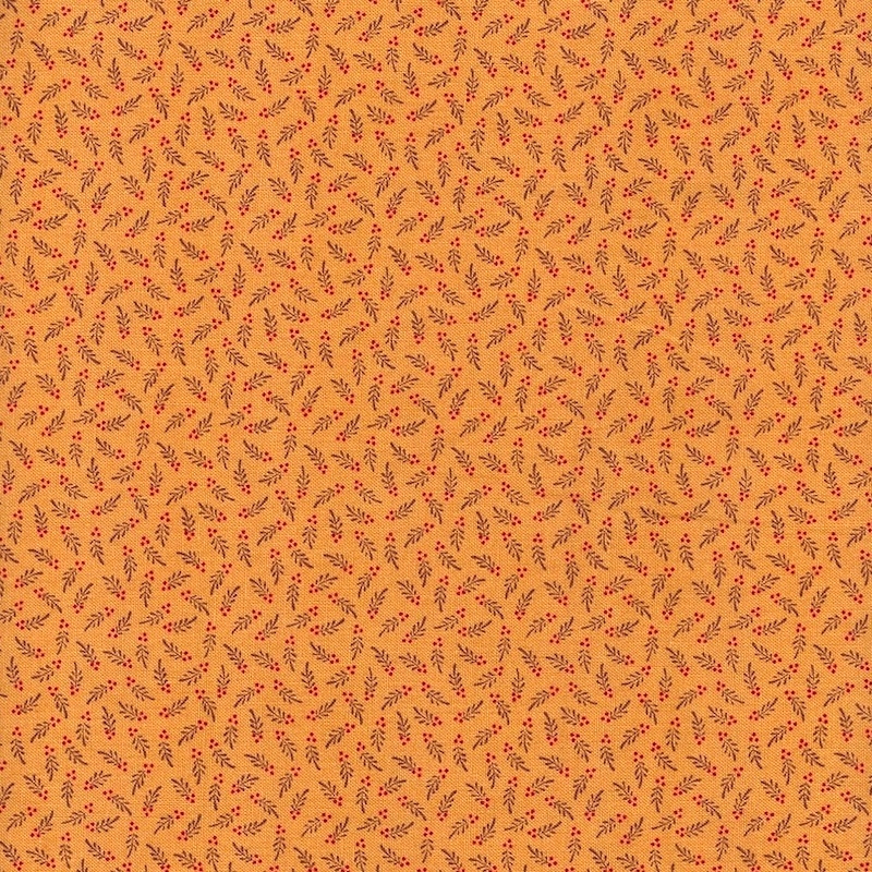 Prairie Dry Goods Yellow Floating Leaves cotton quilt fabric